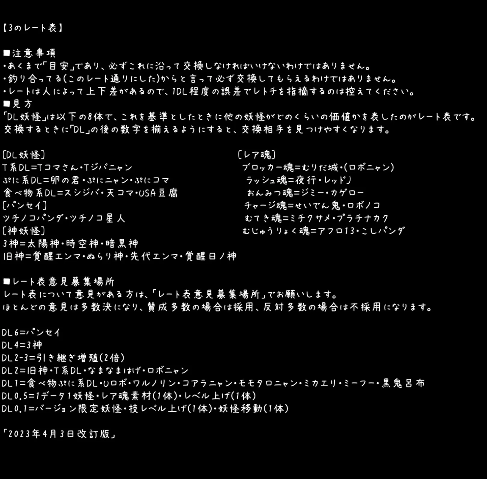 妖怪ウォッチ3】レート確認・相談 掲示板 コメント一覧 – 攻略大百科