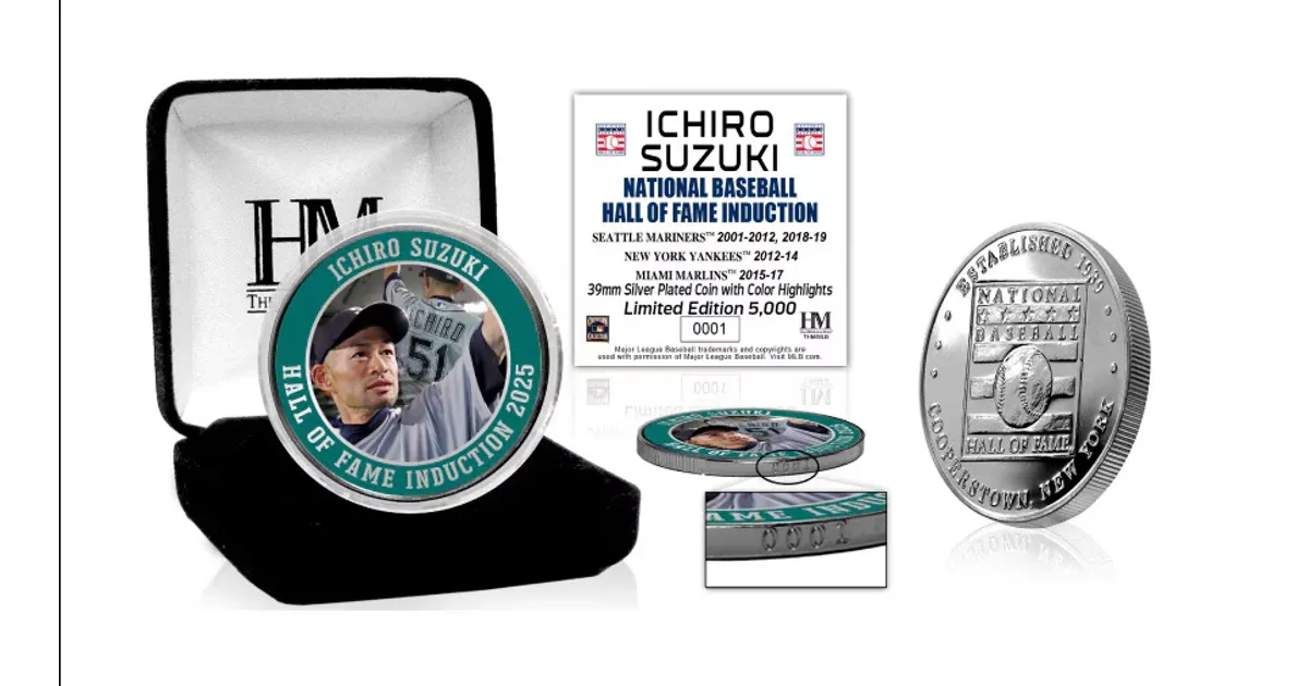 イチロー MLB 殿堂入り記念！公式メモリアルグッズが先行予約