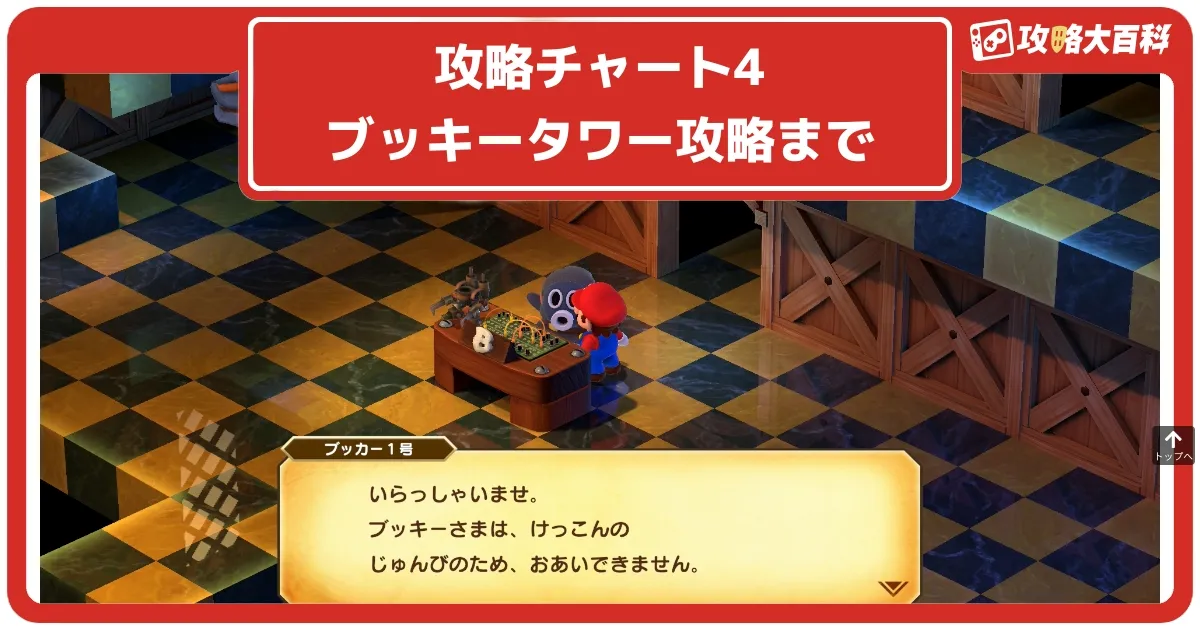 マリオRPG】攻略チャート4：ブッキータワー攻略まで【スーパー
