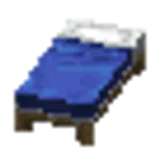 青色のベッド