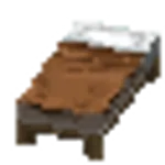 茶色のベッド