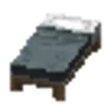 灰色のベッド