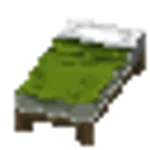 緑色のベッド