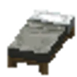 薄灰色のベッド