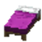 赤紫色のベッド