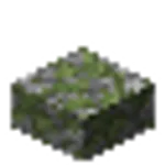 苔むした丸石のハーフブロック