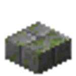 苔むした石レンガのハーフブロック
