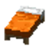 橙色のベッド