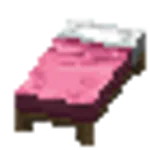 桃色のベッド