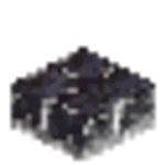 磨かれたブラックストーンレンガのハーフブロック