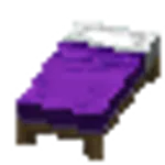 紫色のベッド