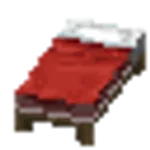 赤色のベッド