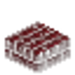 赤いネザーレンガのハーフブロック