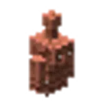 錆止めされたカッパーゴーレムの像