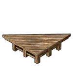 木の三角土台の画像