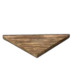 木の三角屋根の画像