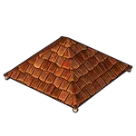 木のピラミッド屋根の画像