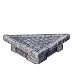 石の三角土台の画像