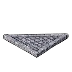 石の三角屋根の画像