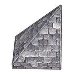 石の角屋根の画像