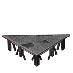 金属の三角土台の画像