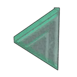 ガラスの三角斜め屋根の画像