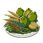 山盛焼き山菜の画像