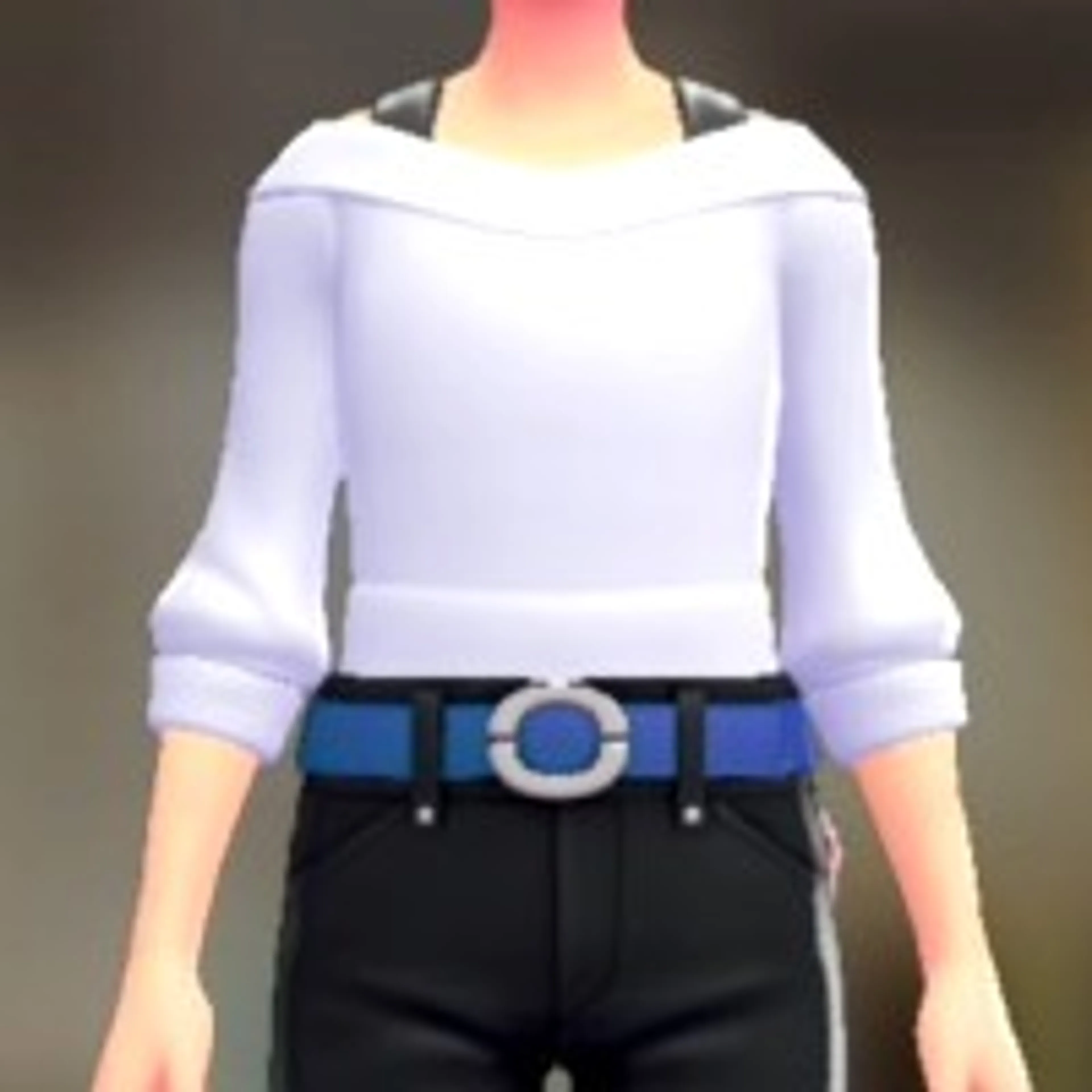 オフショルダーシャツ - ホワイト