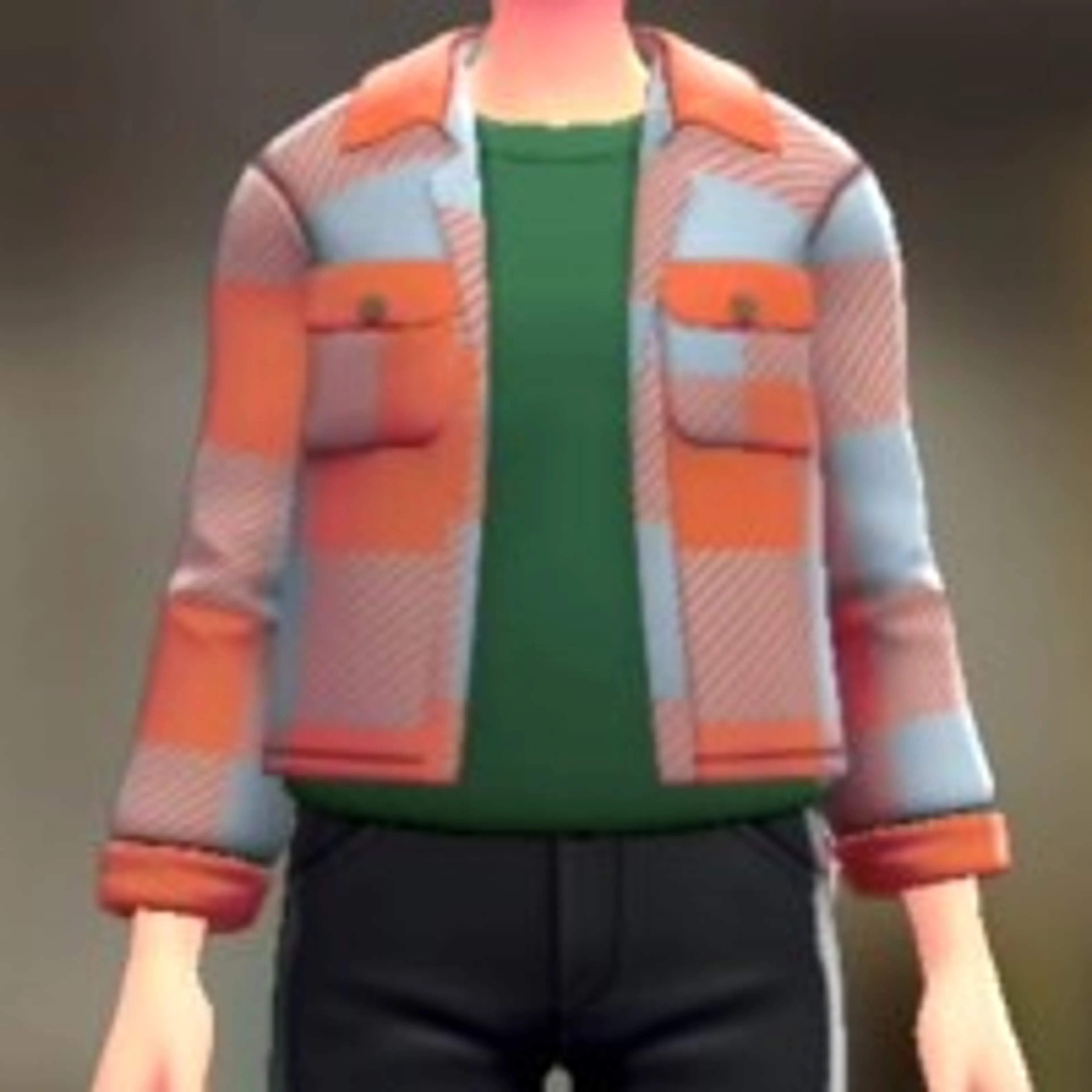 シャツ&Tシャツセット - オレンジ×ブルー グリーン