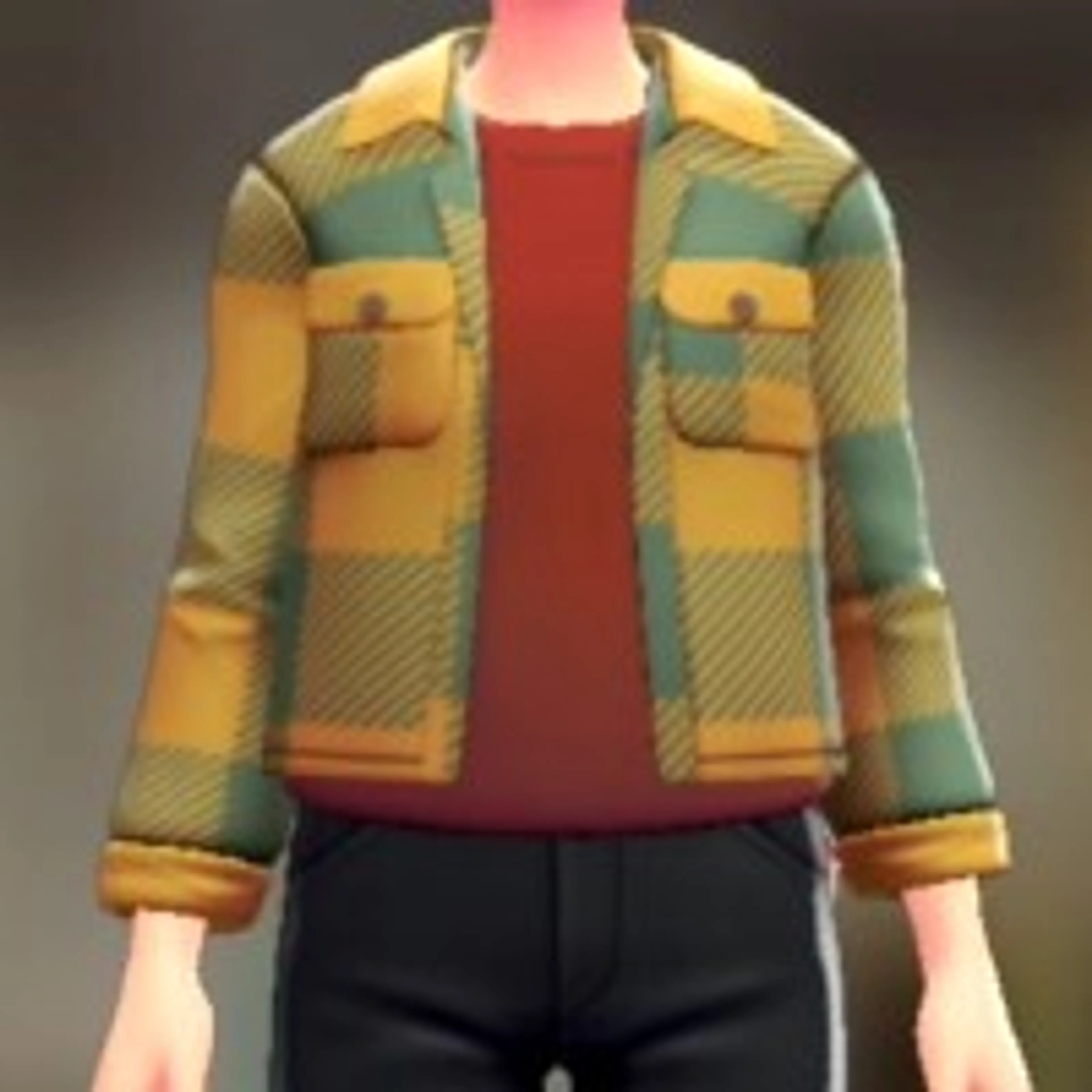 シャツ&Tシャツセット - イエロー×オリーブ レッド