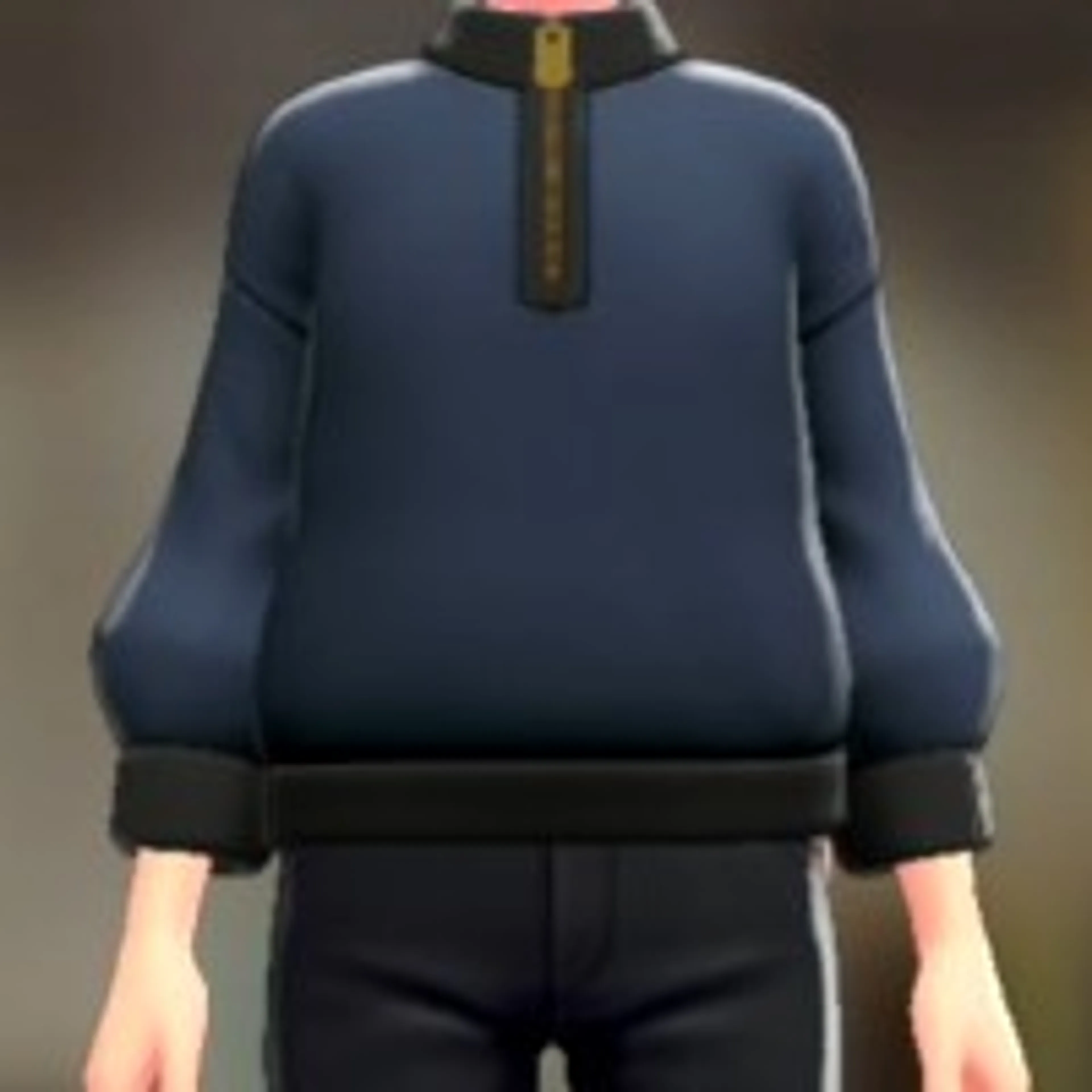 ハーフジップスウェット - ネイビー