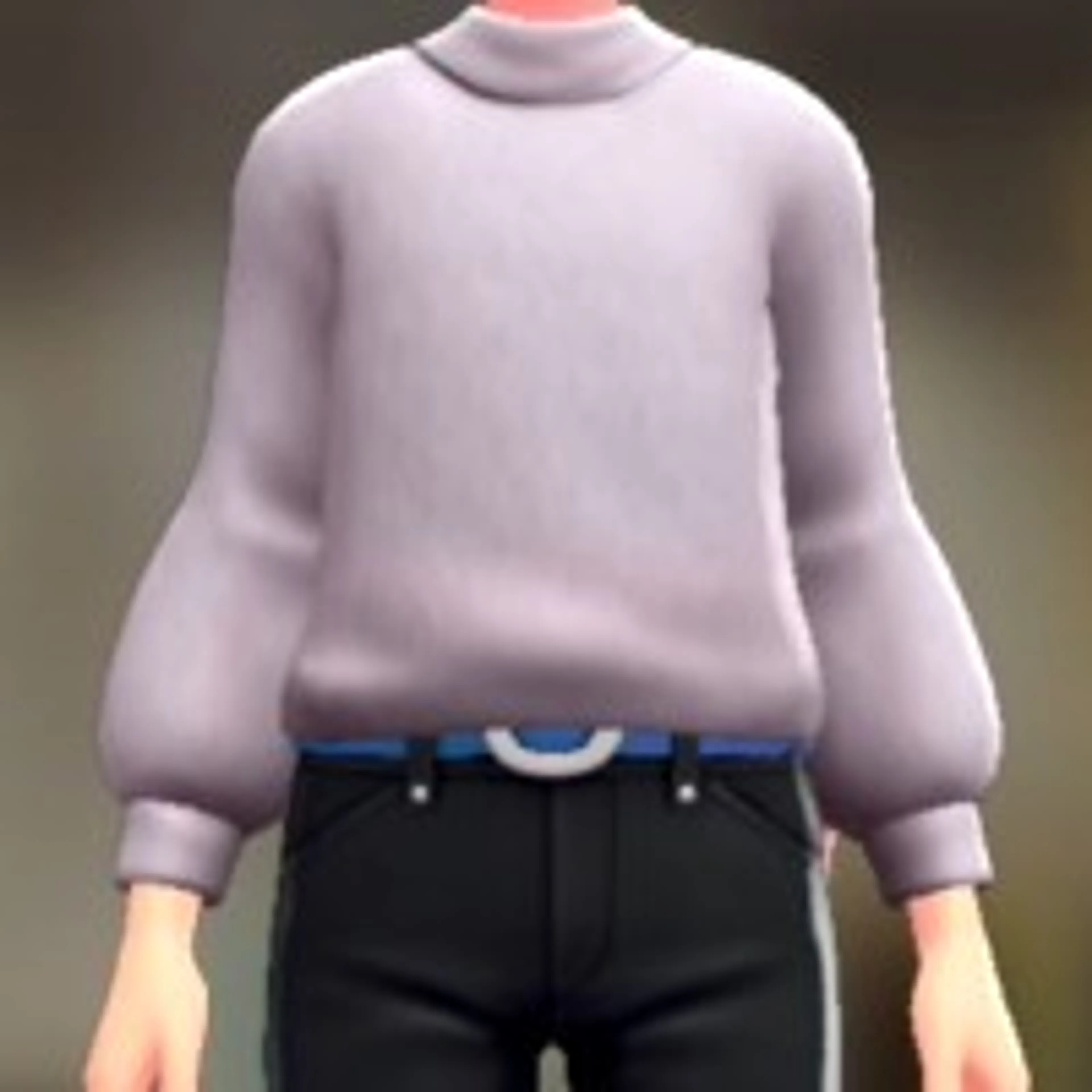 ファジーセーター - ペールパープル