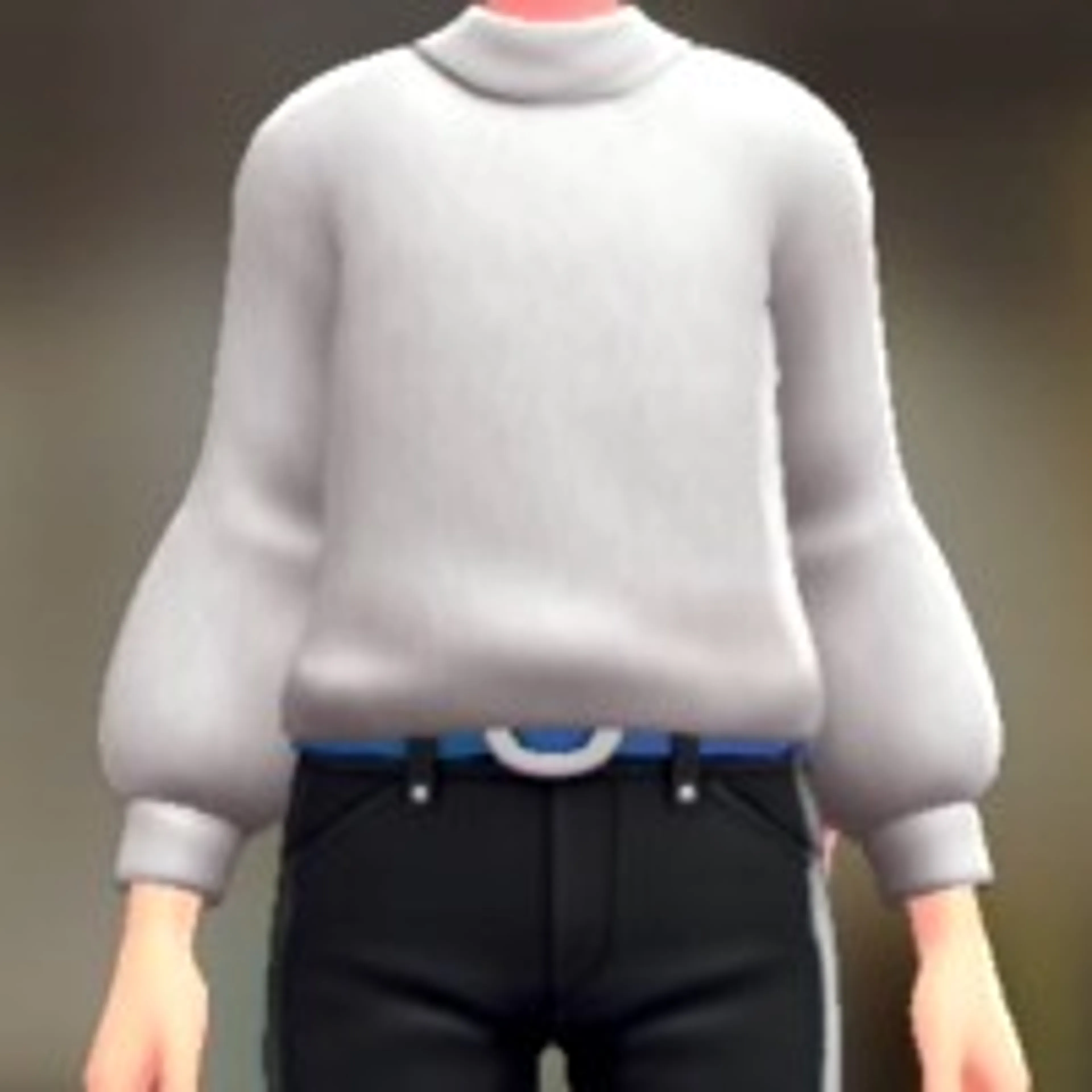 ファジーセーター - ホワイト