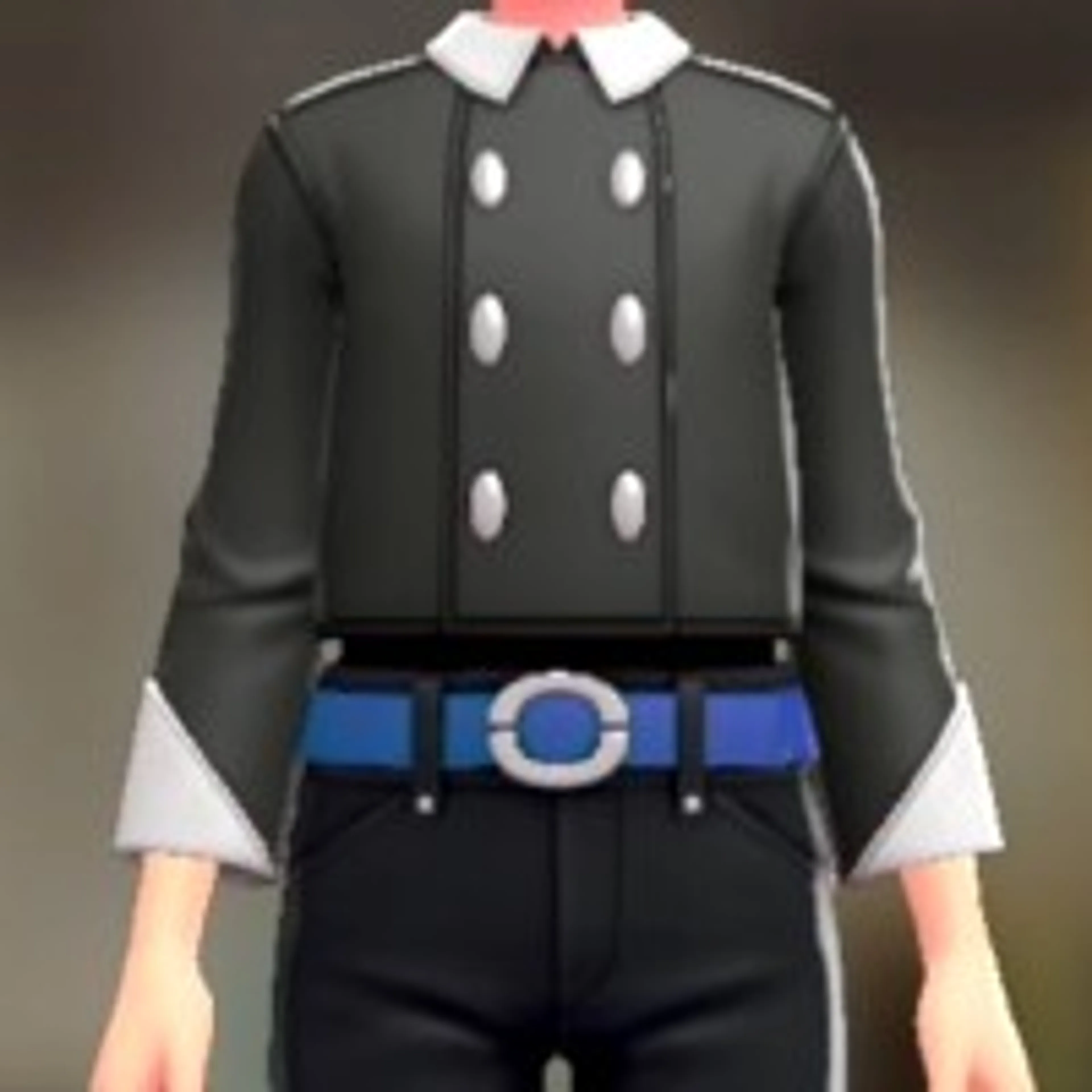 ショートPコート - ブラック