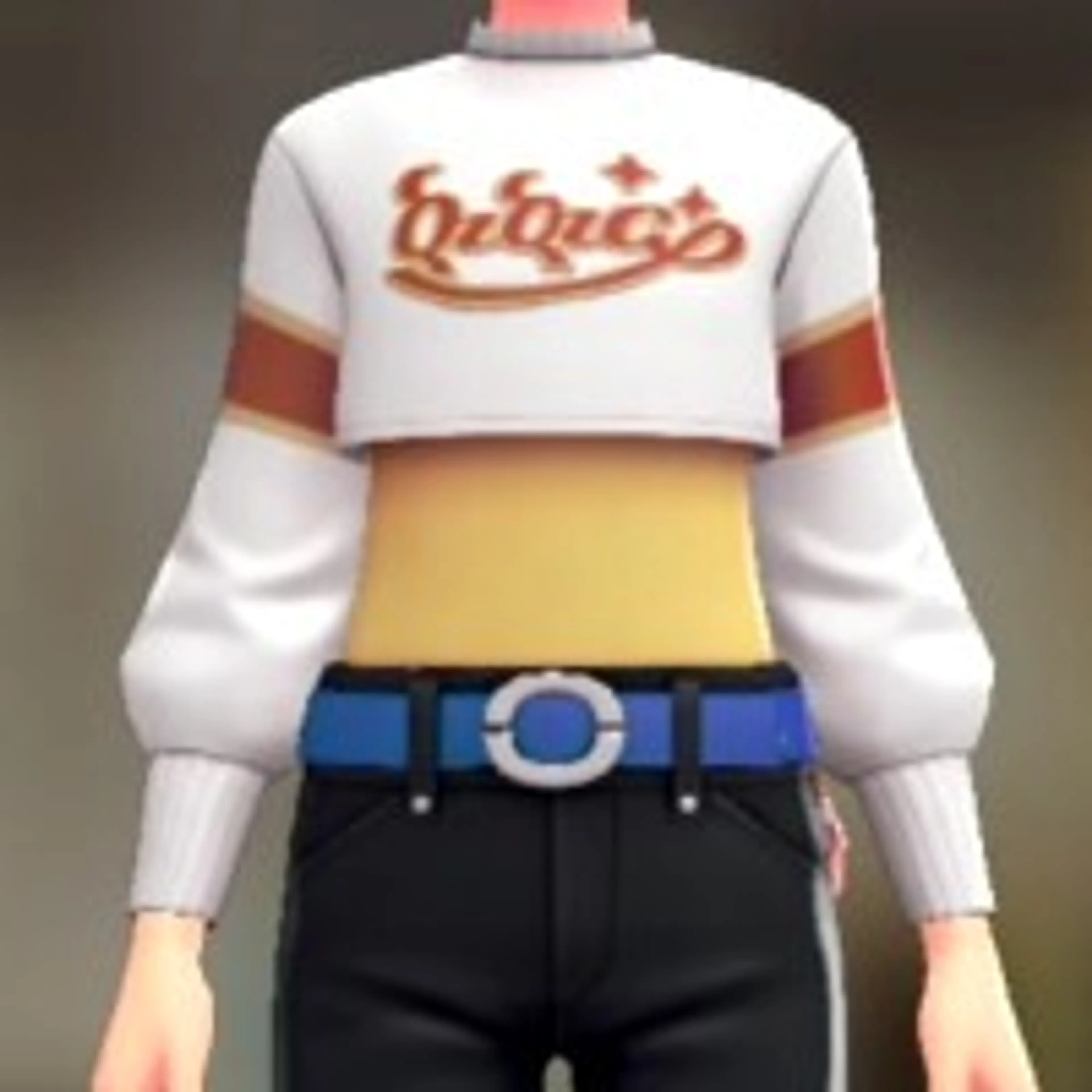 クロップドトップスセット - カレッジホワイト イエロー