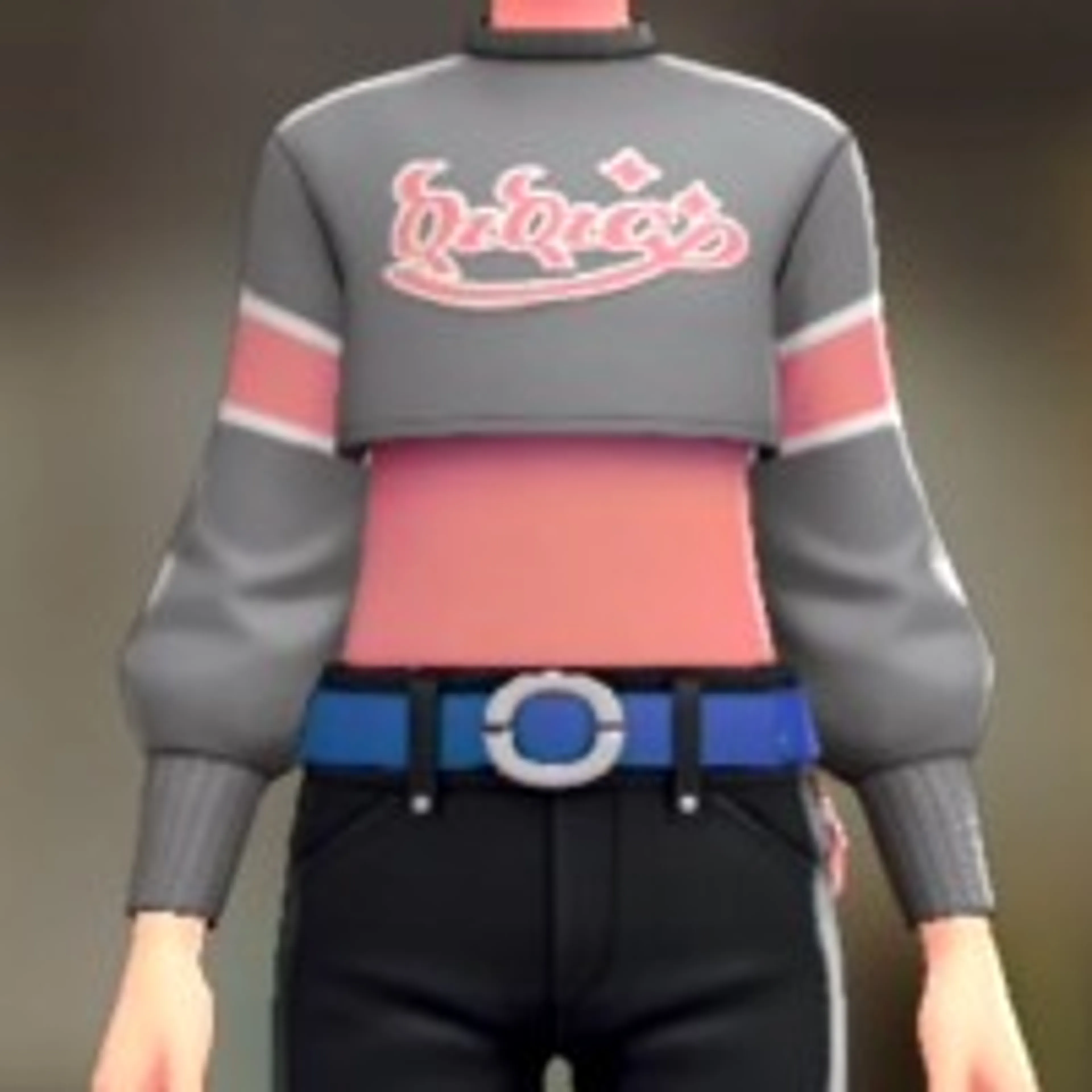 クロップドトップスセット - カレッジグレー ピンク