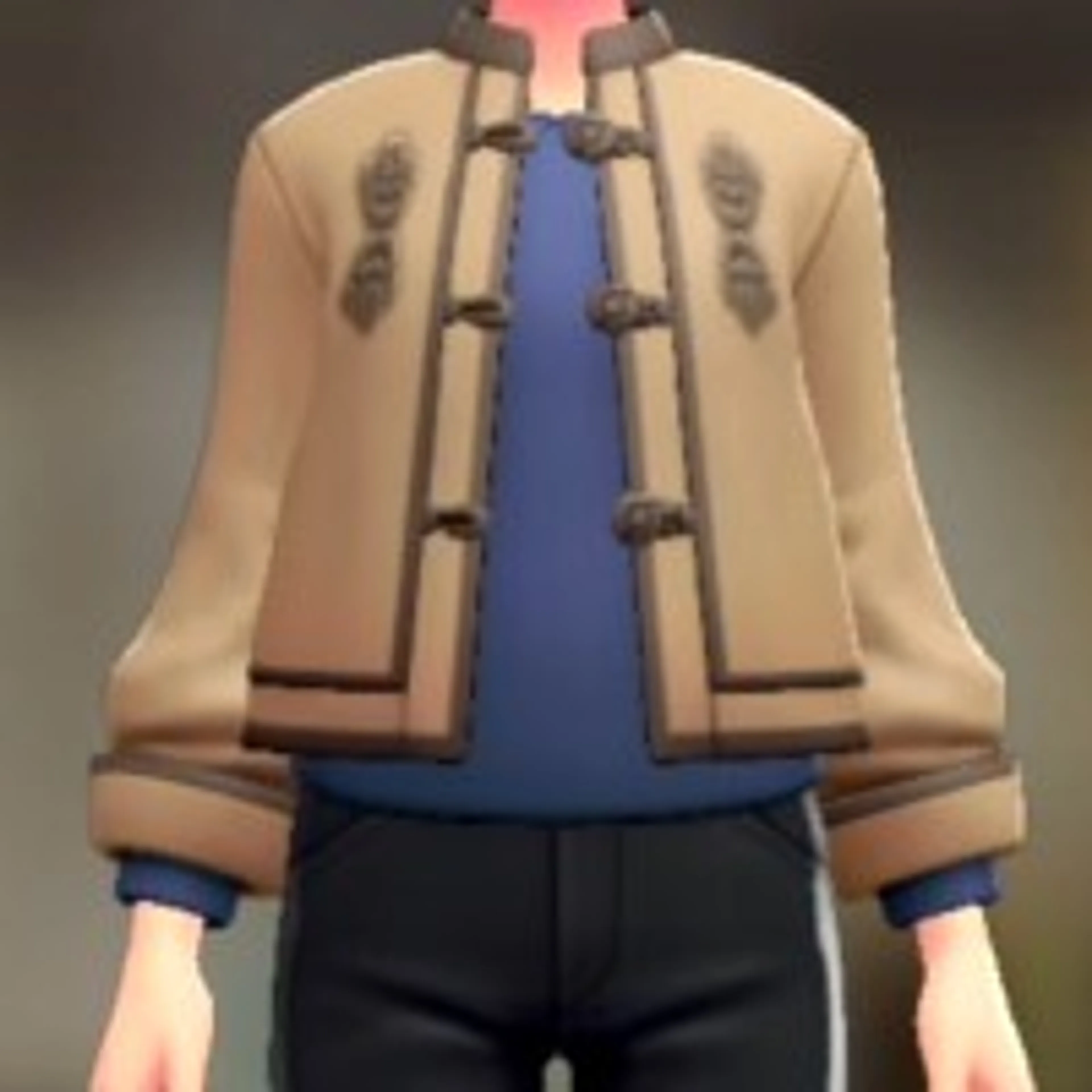 むすびボタンシャツセット - オリエンタルベージュ ブルー