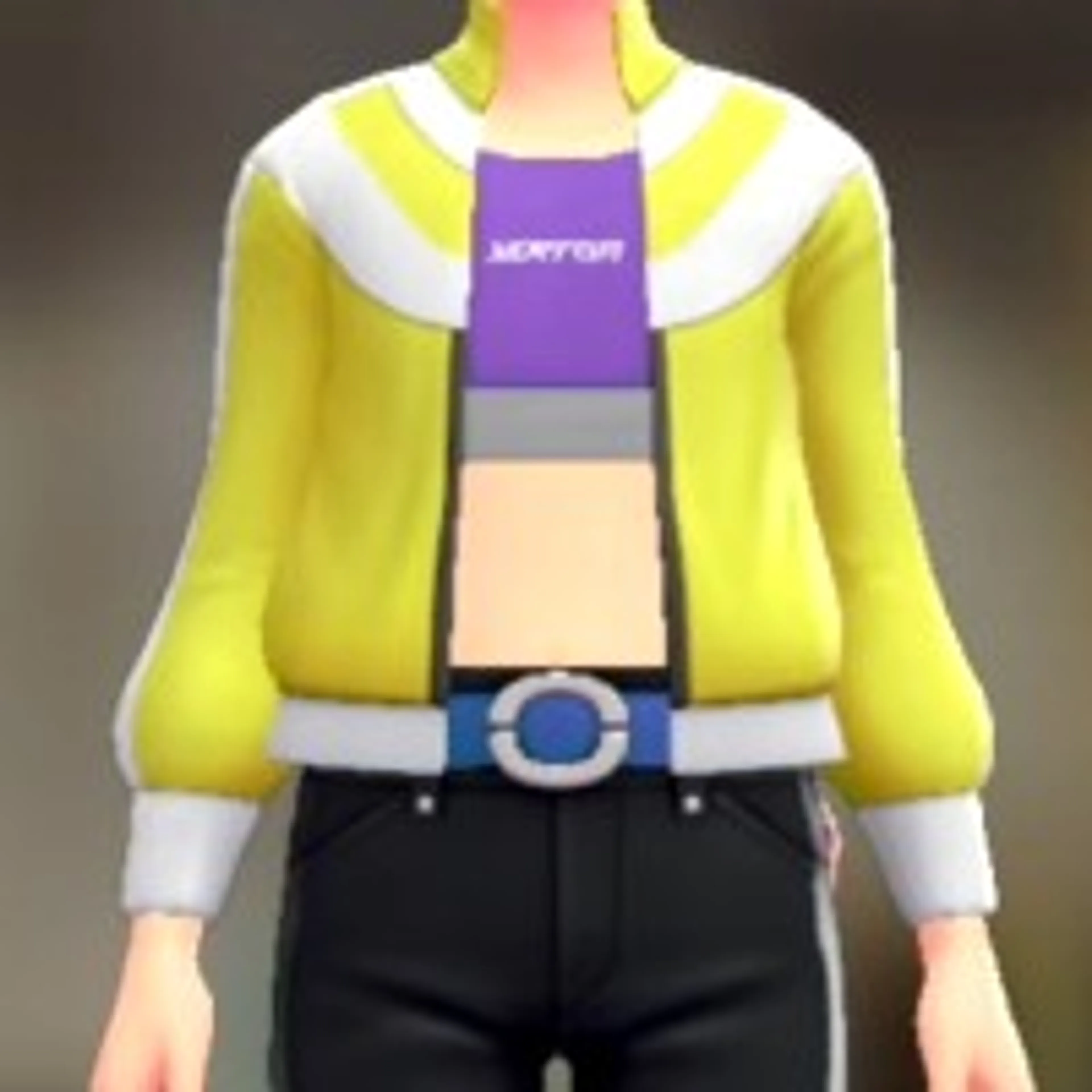 ジャージ&ベアトップセット - イエロー パープル