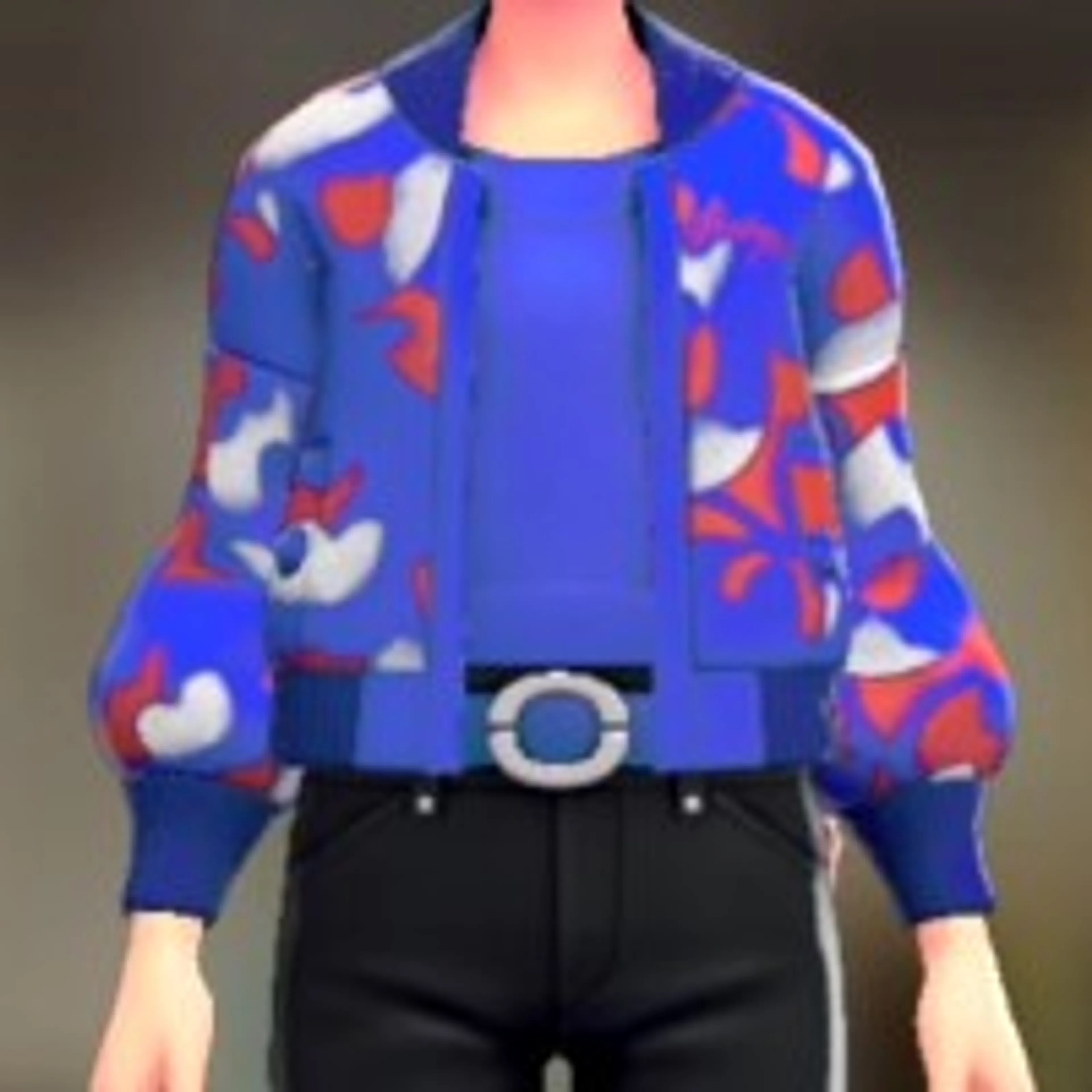 ブルゾン&オフショルセット - スプレーブルー ビビッドブルー