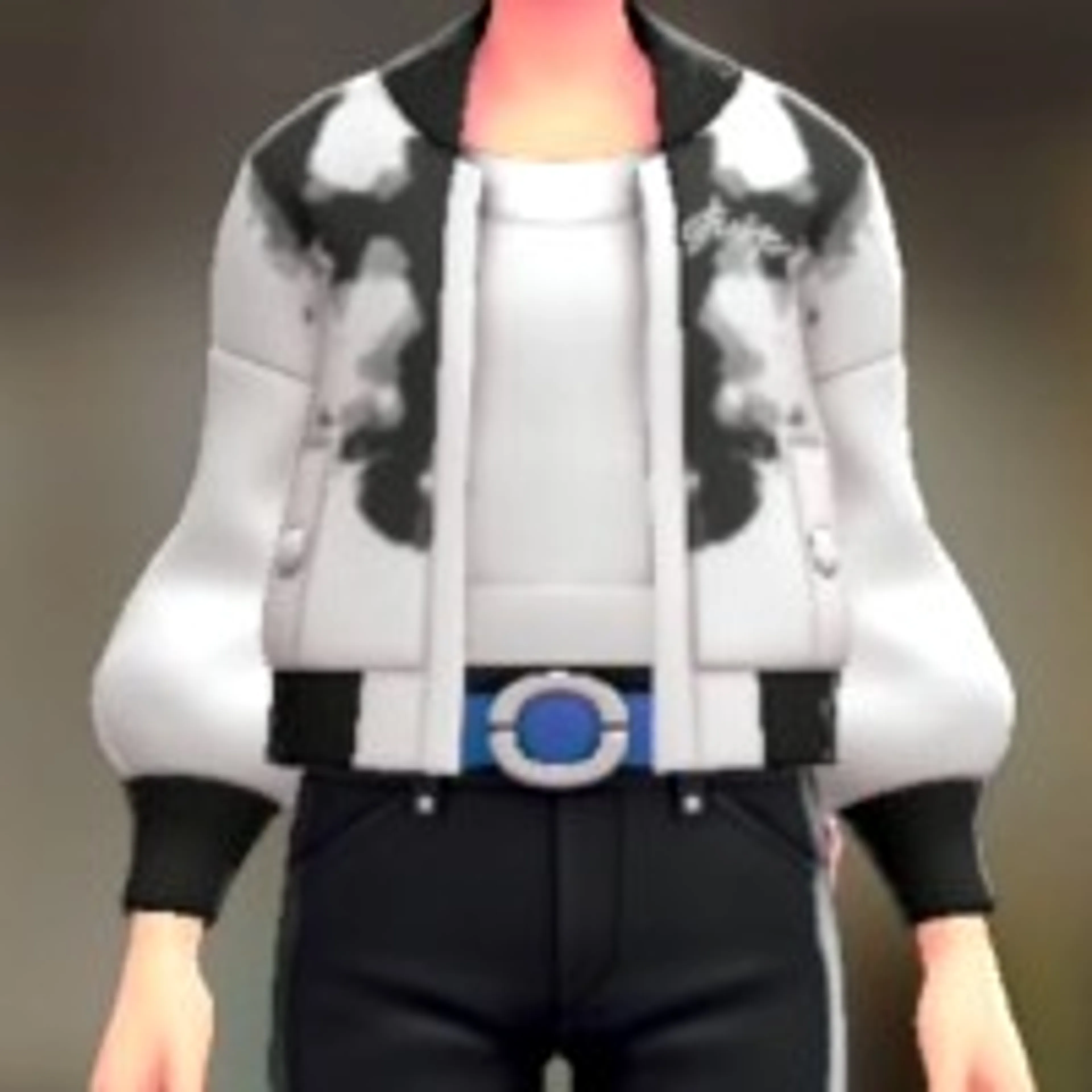 ブルゾン&オフショルセット - ブラックインク ビビッドホワイト