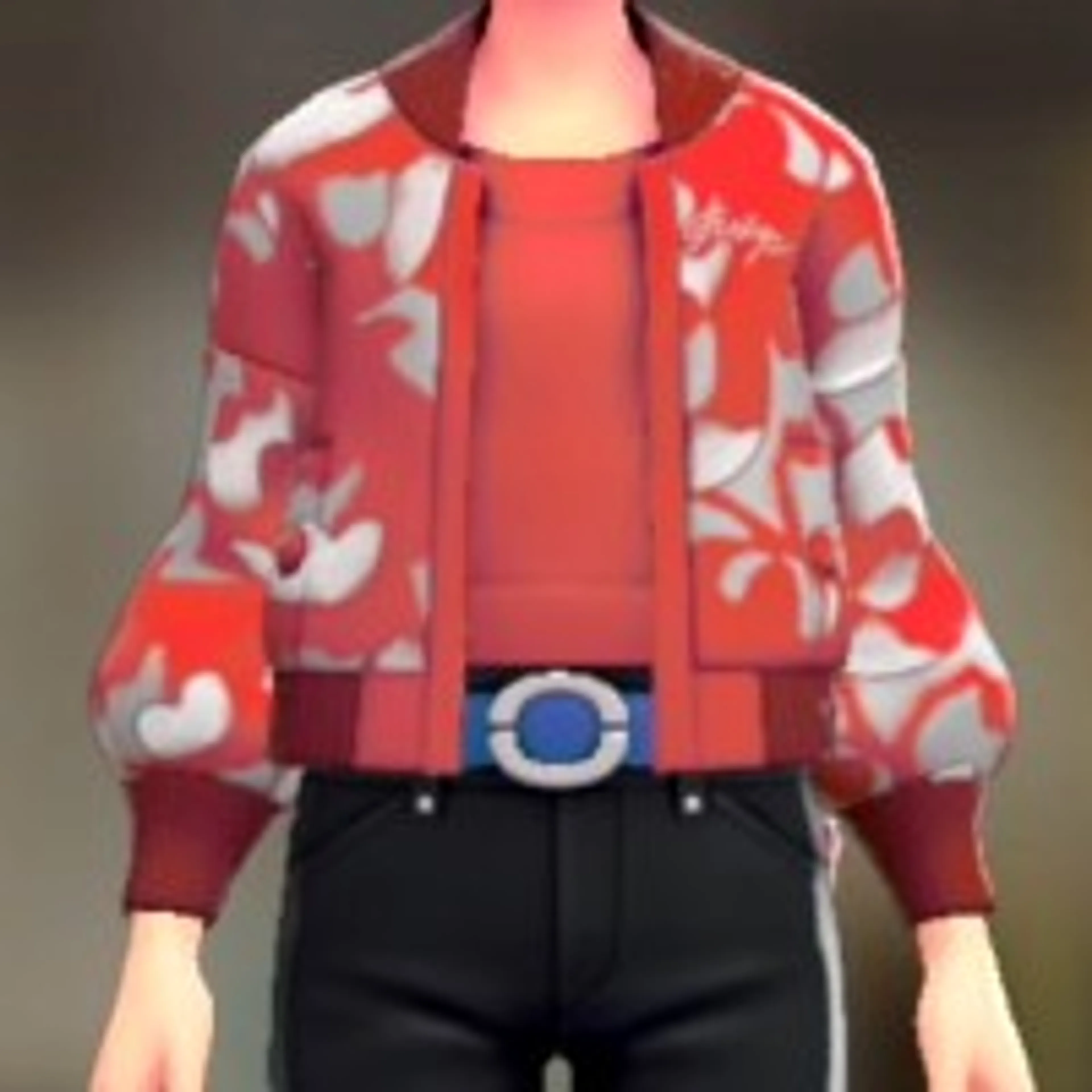 ブルゾン&オフショルセット - スプレーレッド ビビッドレッド