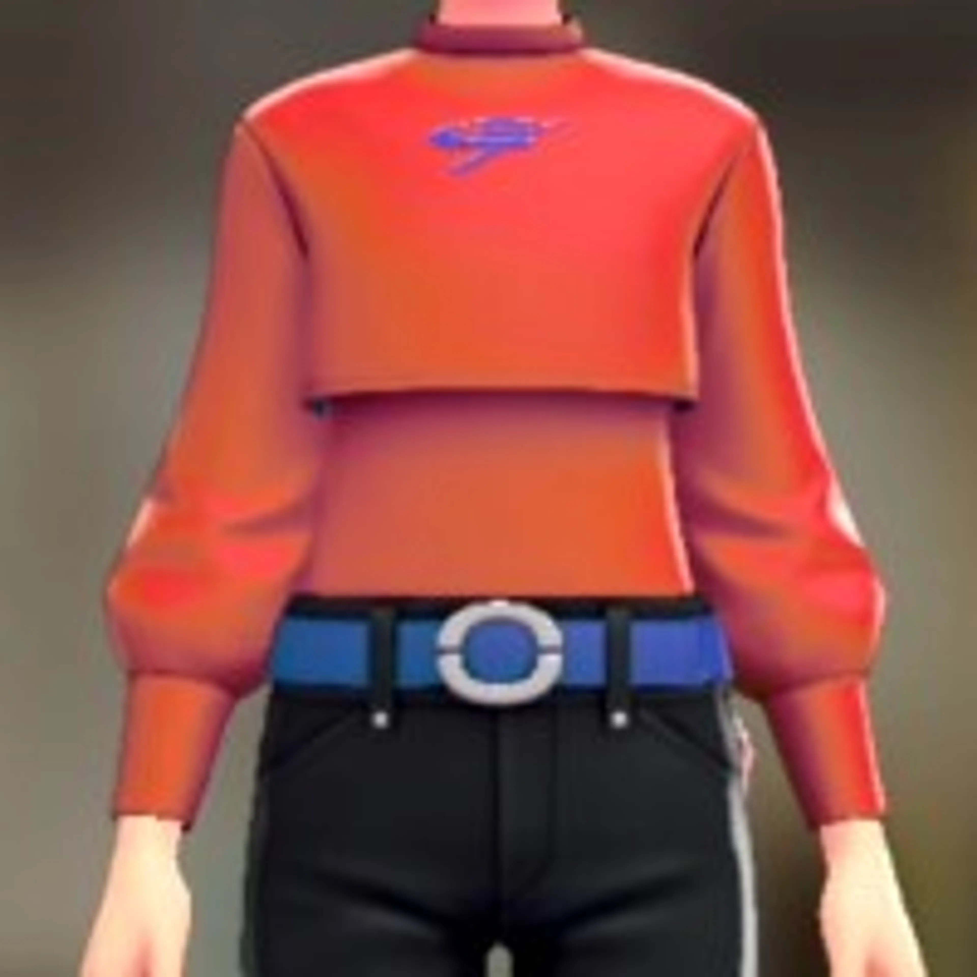 クロップドトップスセット - ビビッドレッド レッド