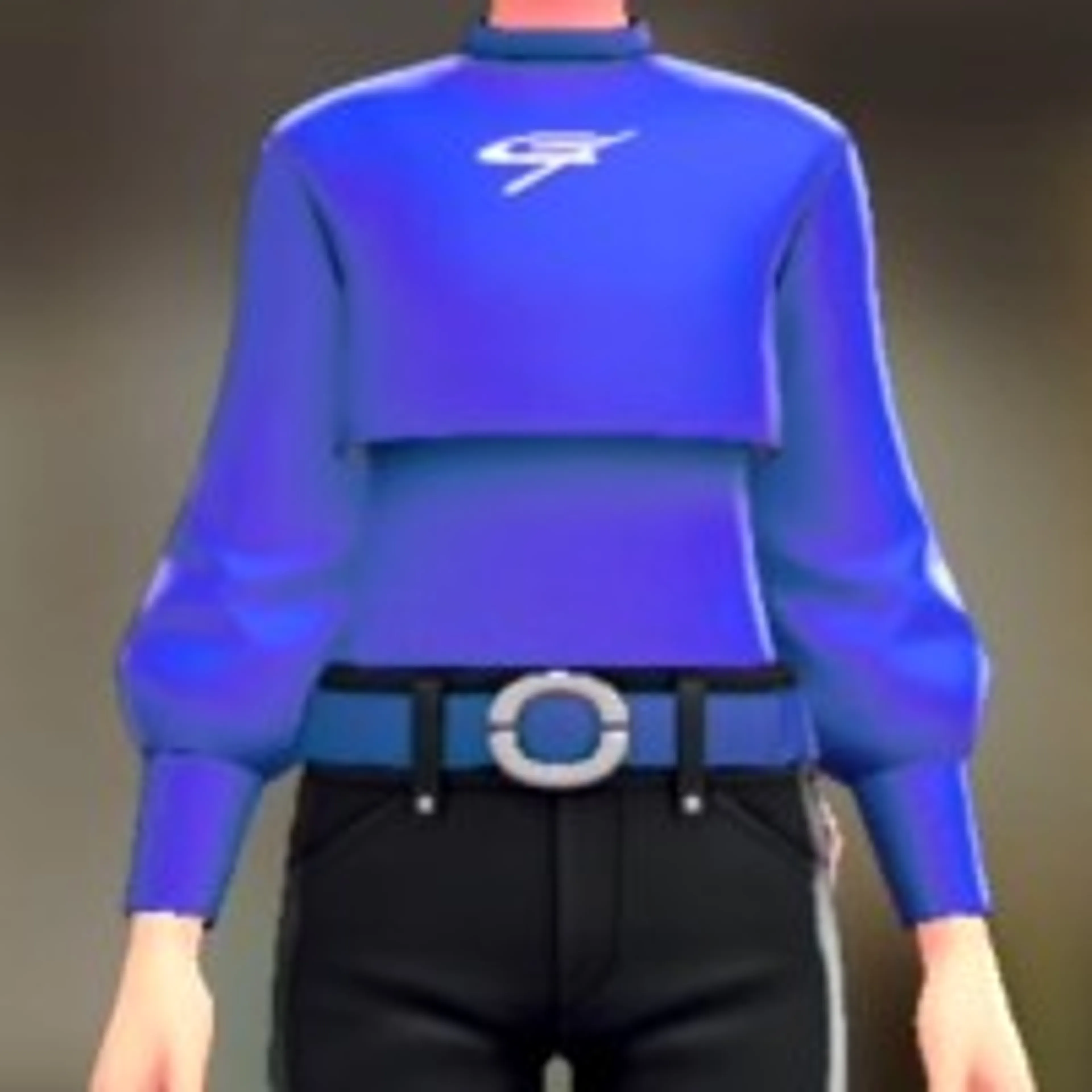 クロップドトップスセット - ビビッドブルー ブルー