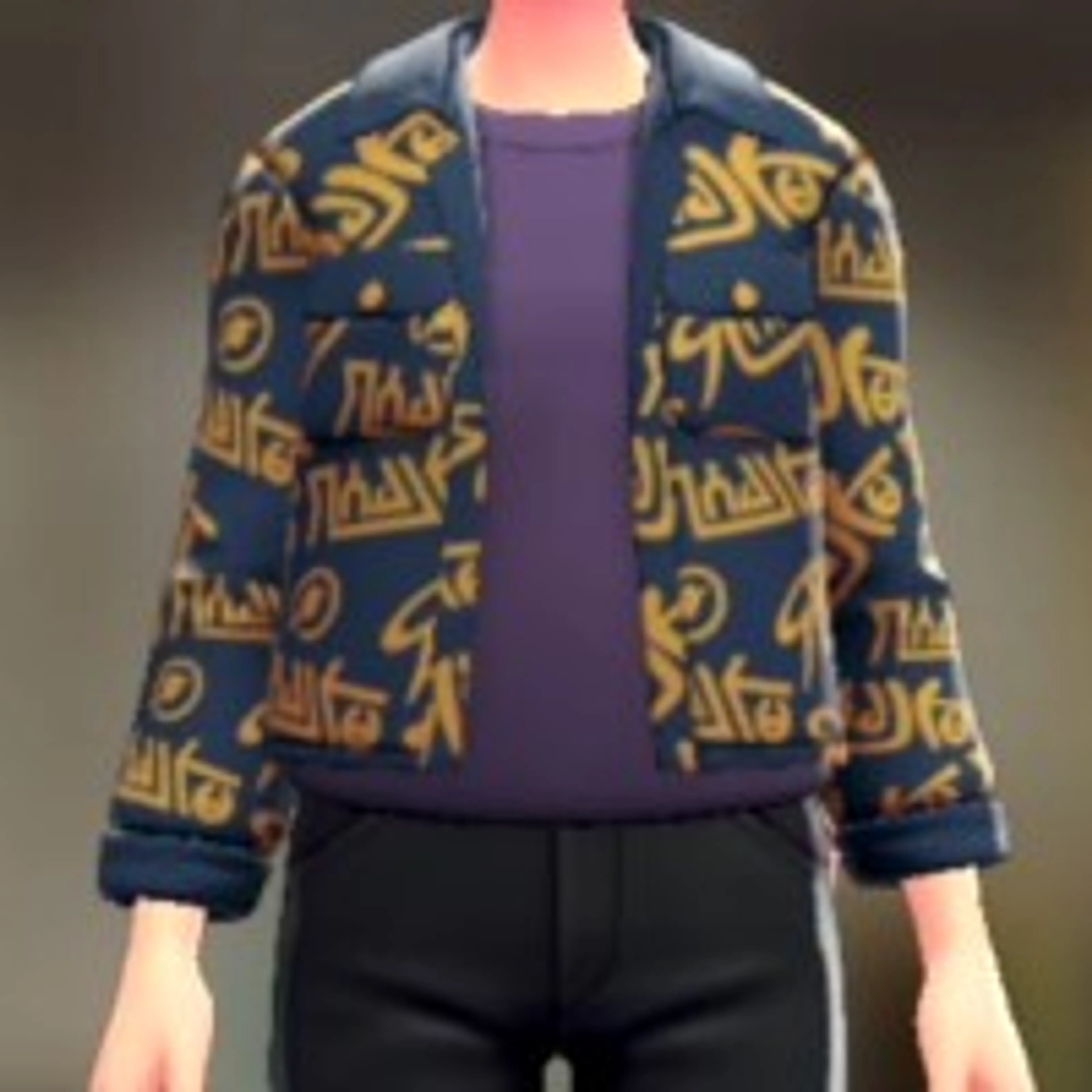 シャツ&Tシャツセット - グラフィティイエロー パープル