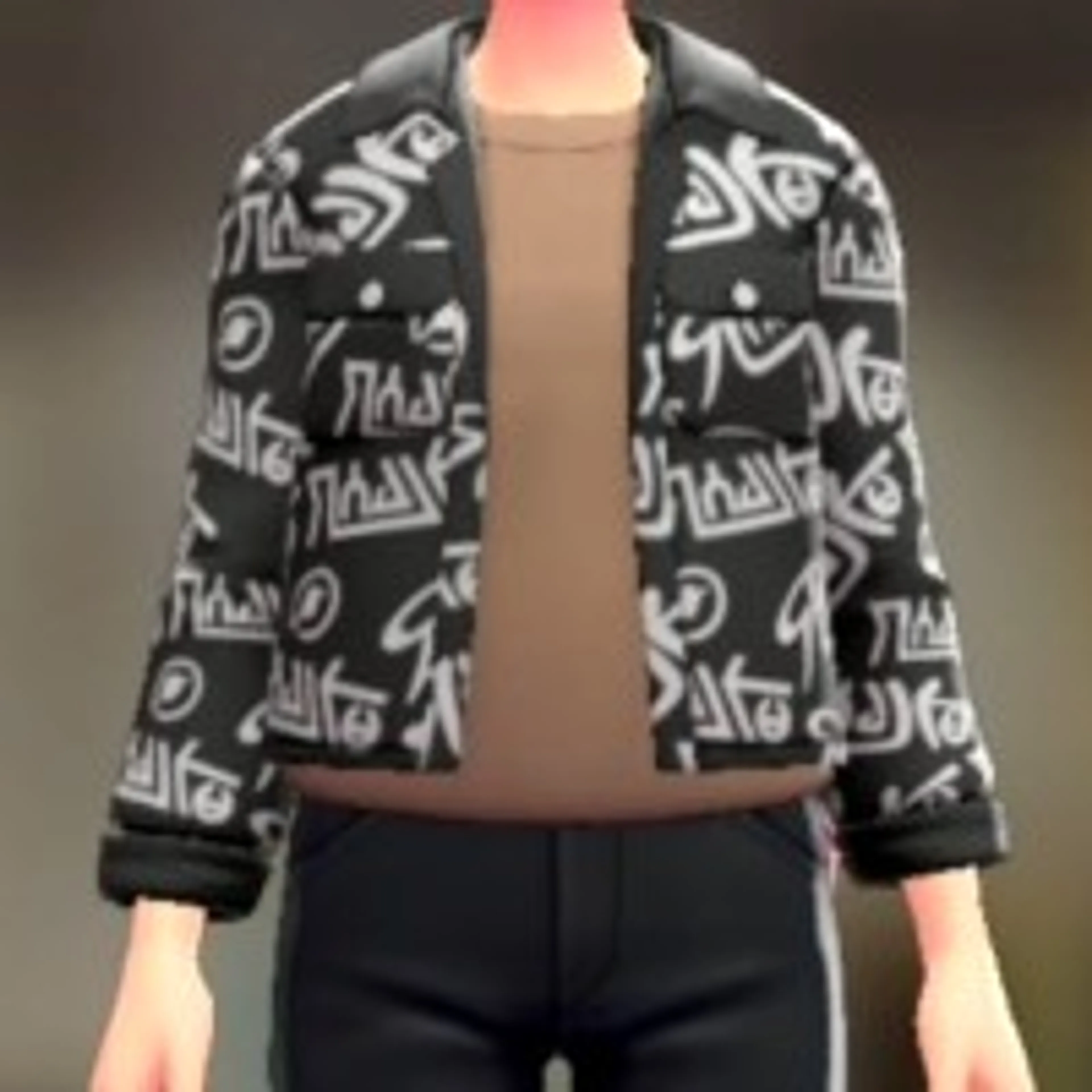 シャツ&Tシャツセット - グラフィティホワイト ライトブラウン