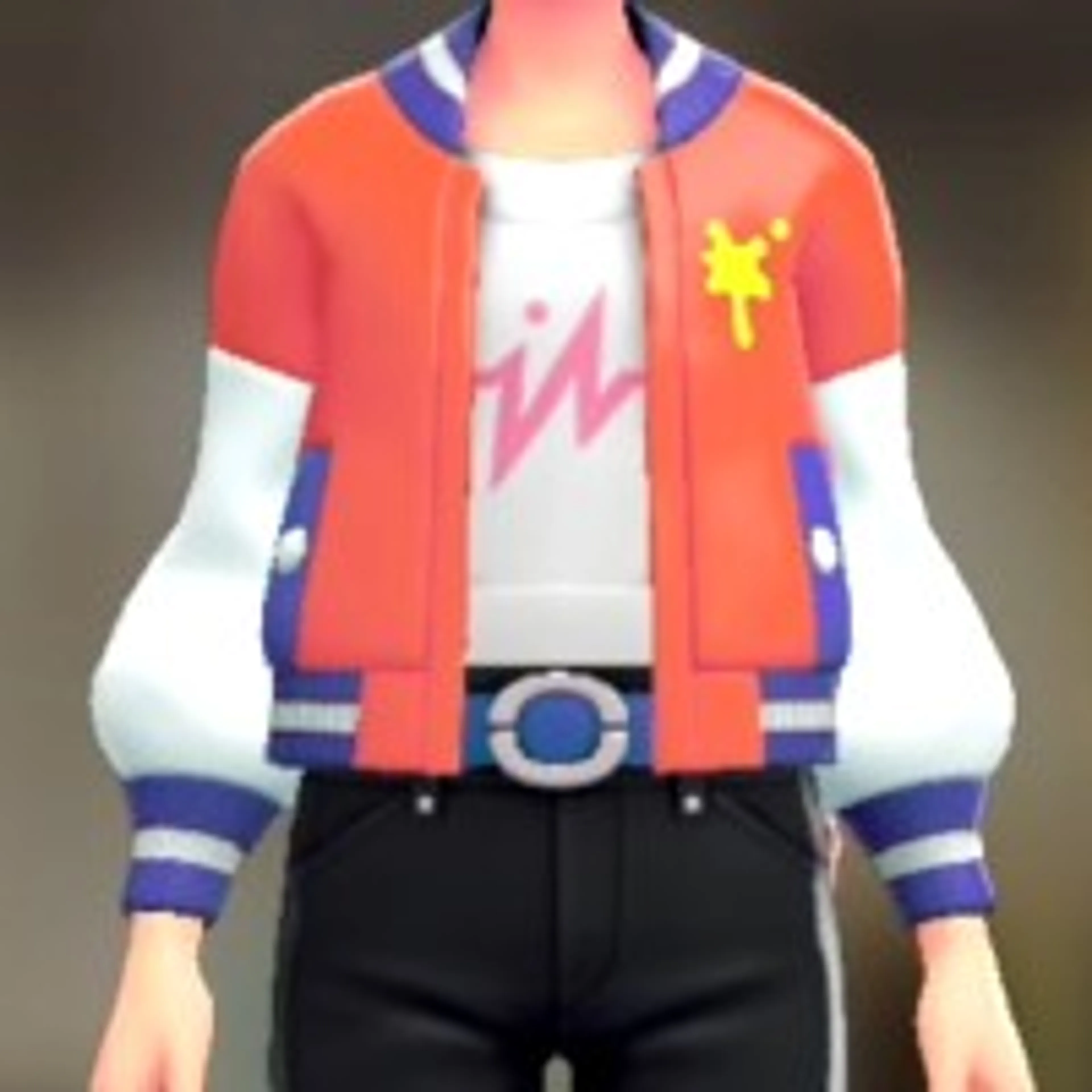 ブルゾン&オフショルセット - アロマオレンジ ホワイト×ピンク