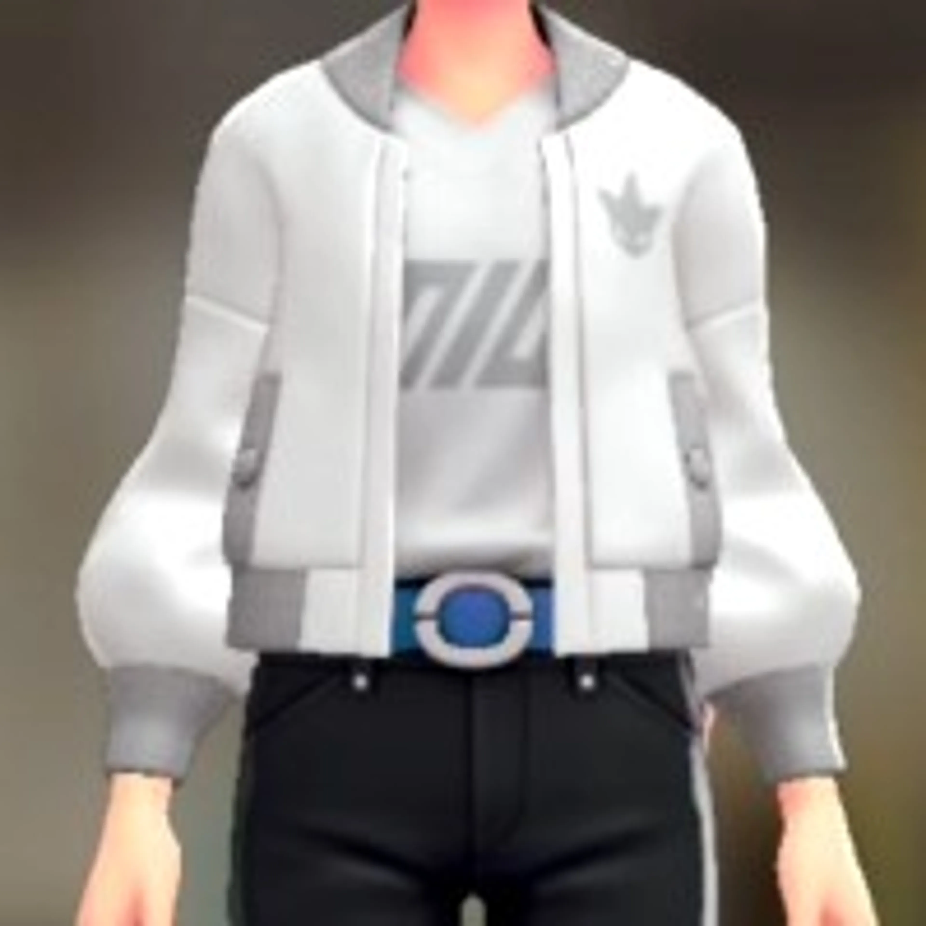 ブルゾン&Tシャツセット - シザーホワイト ホワイト×グレー