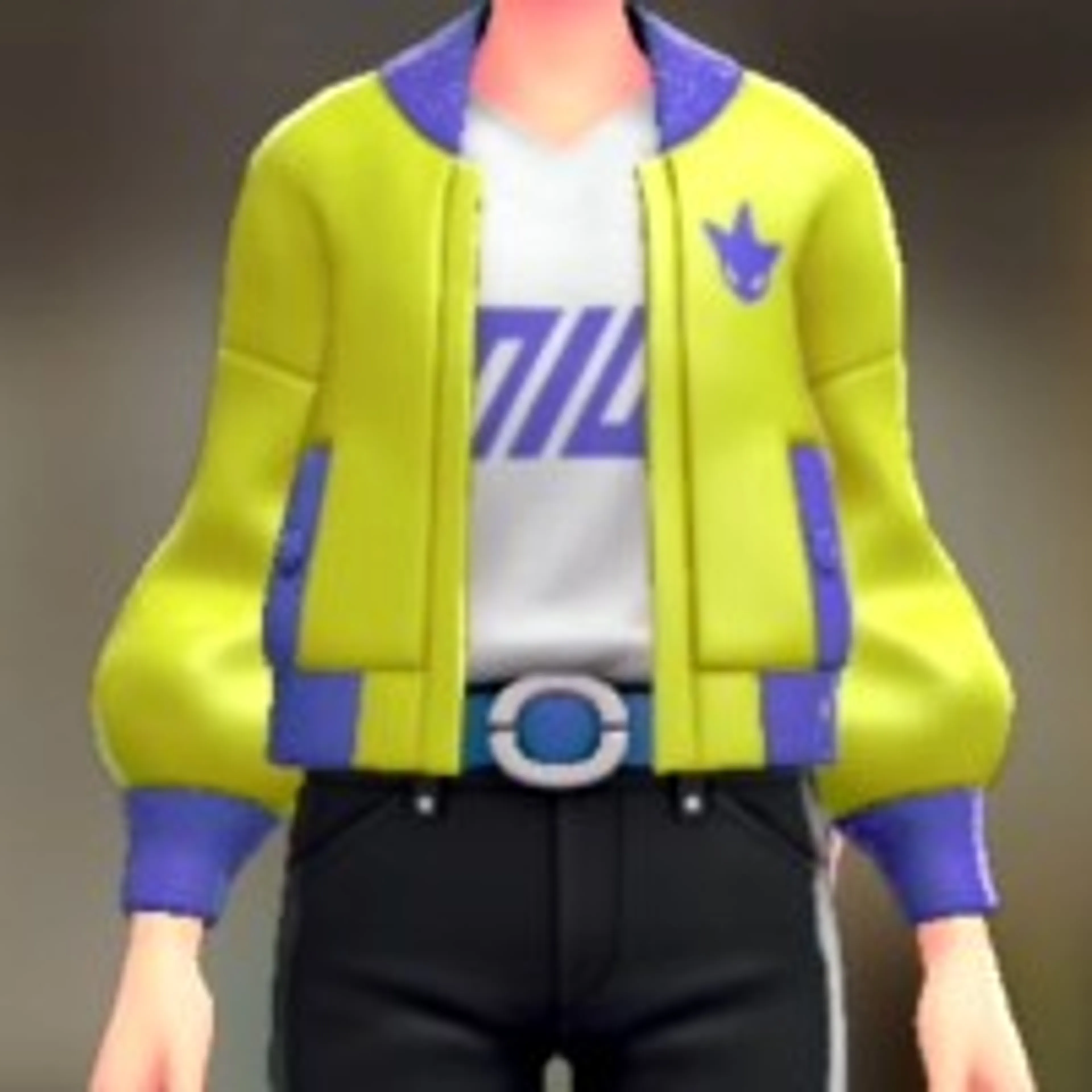 ブルゾン&Tシャツセット - シザーイエロー ホワイト×パープル