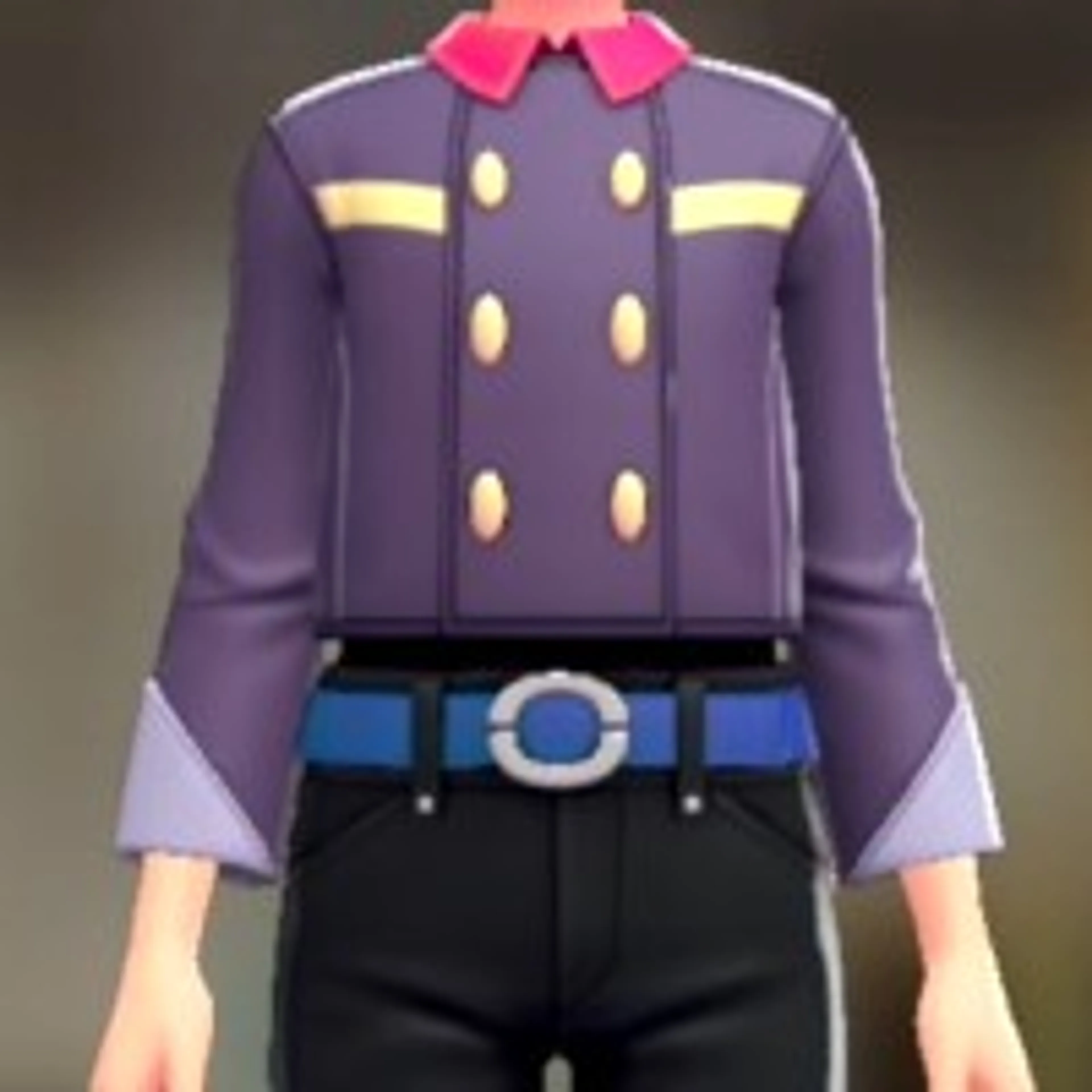 ダークショートPコート - リバーサルパープル