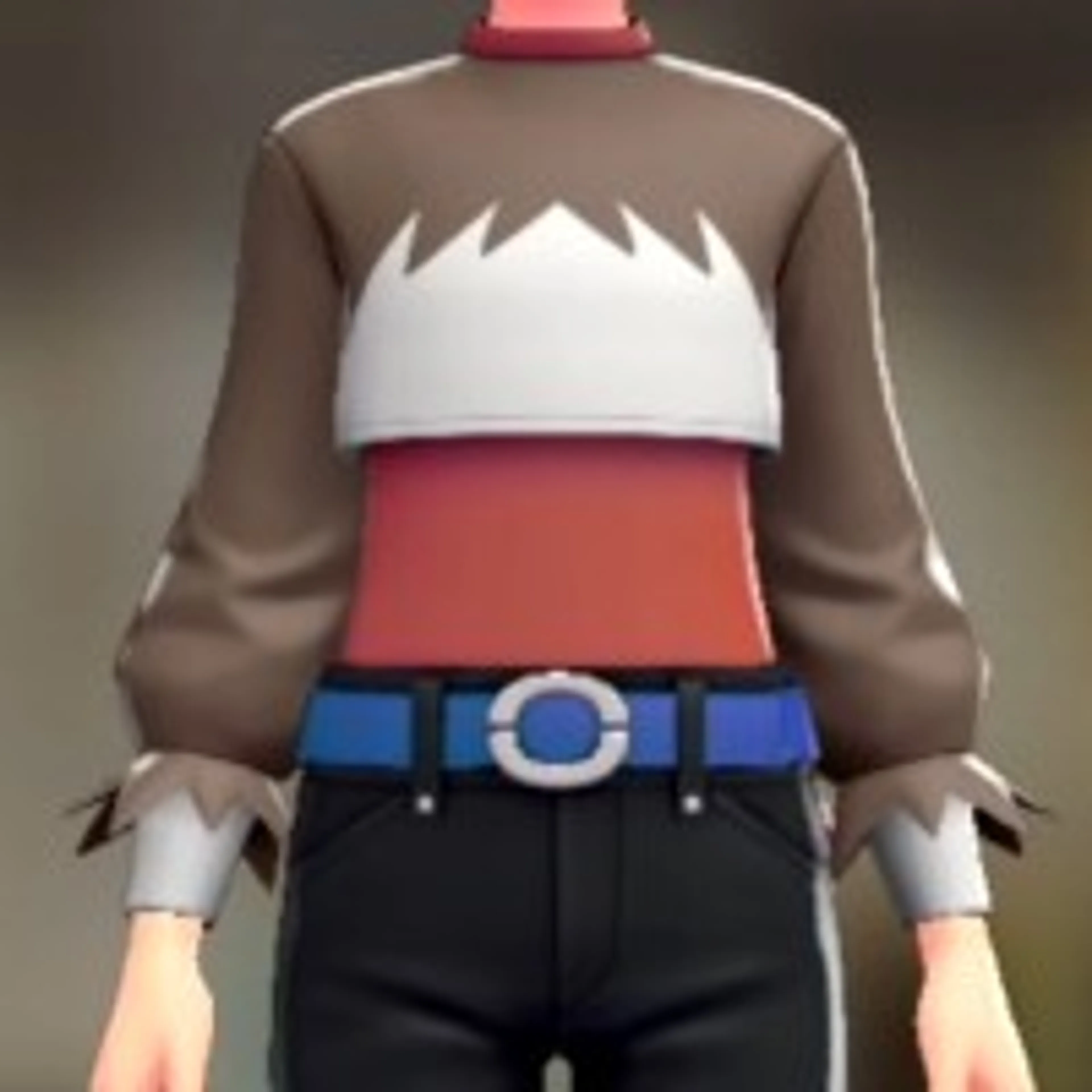 ダーククロップドセット - こわもてブラウン レッド